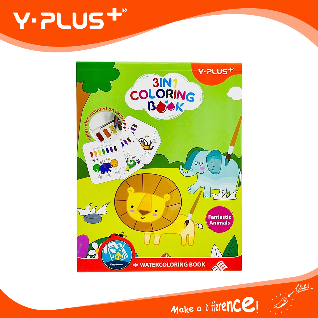 Y-Plus+ 3 in 1 Water Coloring Book