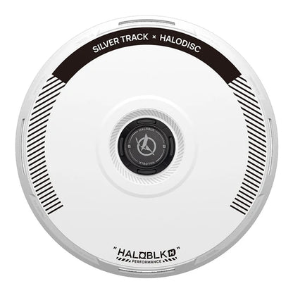 HALODISC 2 Silver Track (White) | Set of 4 Wheel Covers for Tesla Model Y, Model Y L and Model 3 19" Crossflow Wheel