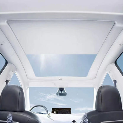 TESLA 2025 Model Y Juniper Push button + Voice Command Electric Retractable Roof Sunshade