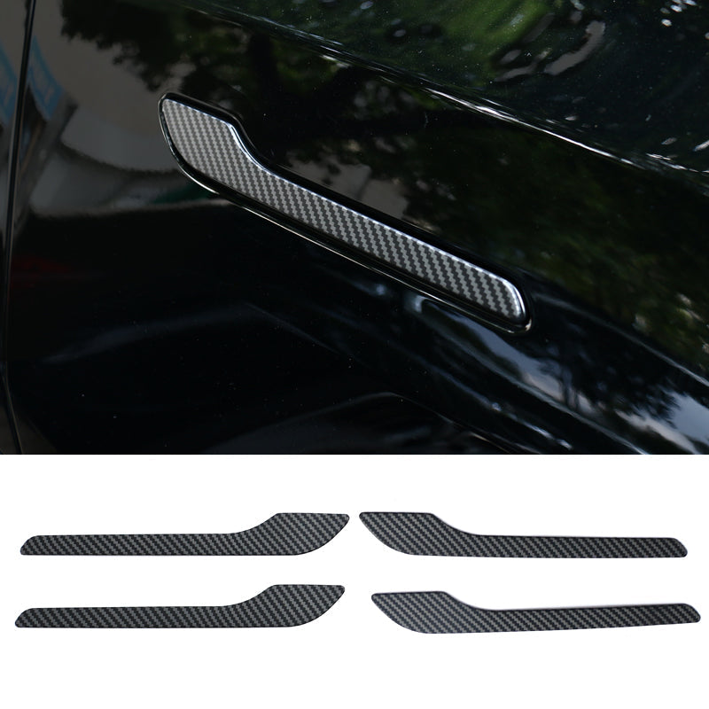 TESLA 2025 Model Y Juniper and Model 3 ABS Adhesive Carbon Fiber Door Handle Sticker