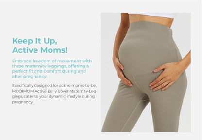 MOOIMOM Active Belly Cover Maternity Leggings (Long)