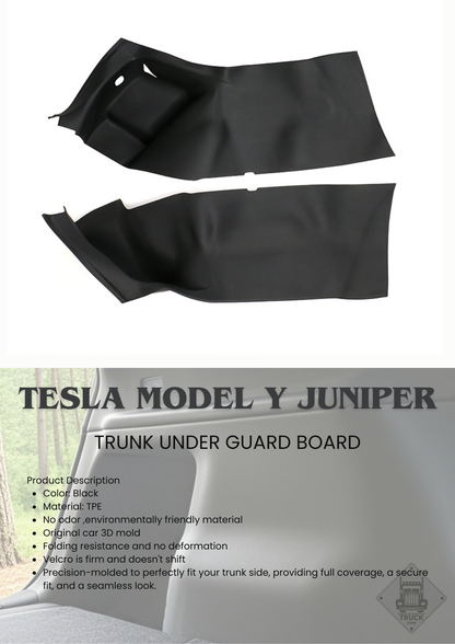 TESLA 2025 Model Y Juniper TPE Interior Upper and Under Guard Board / C-Pillar Guard /Front and Rear Threshold Strip/ Anti-Kick Mat and Scratch Plate / Under Seat Protector / Trunk Sill / Cargo Liners Mats - 9 SETS
