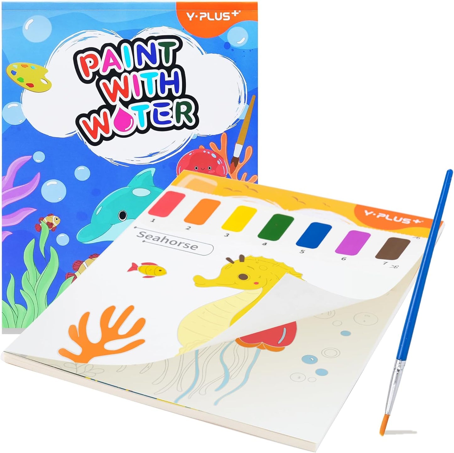 Y-Plus+ Paint with Water Coloring Book