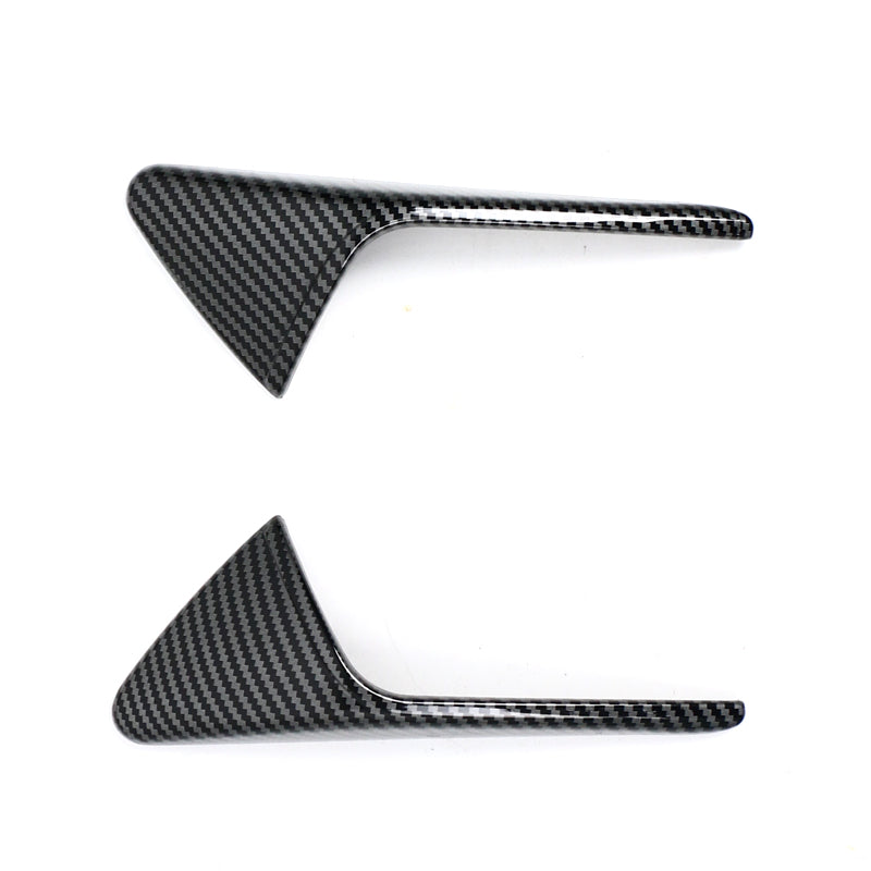 TESLA 2025 Model Y Juniper ABS Adhesive Carbon Fiber Pattern Camera Side Protection Cover - Glossy carbon fiber