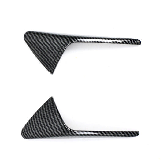 TESLA 2025 Model Y Juniper ABS Adhesive Carbon Fiber Pattern Camera Side Protection Cover - Glossy carbon fiber