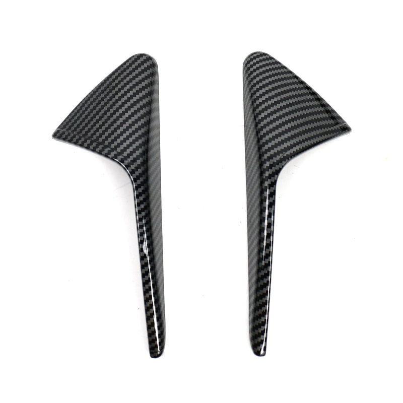 TESLA 2025 Model Y Juniper ABS Adhesive Carbon Fiber Pattern Camera Side Protection Cover - Glossy carbon fiber