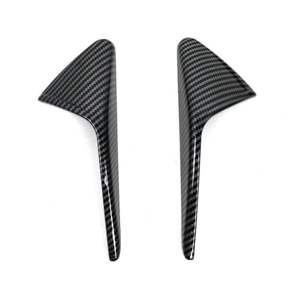 TESLA 2025 Model Y Juniper ABS Adhesive Carbon Fiber Pattern Camera Side Protection Cover - Glossy carbon fiber