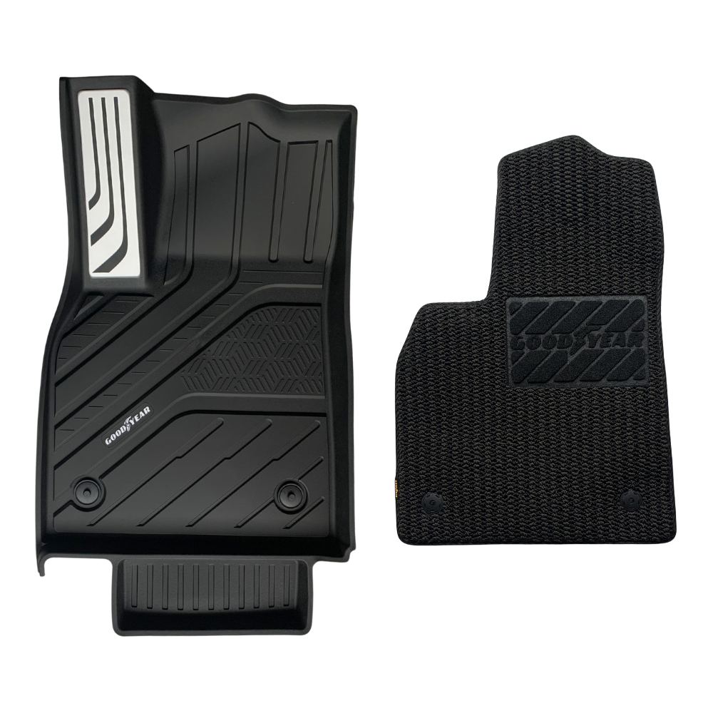 TESLA 2025-2026 MODEL Y Juniper All-Weather Double Layer Injected Molded TPE Odorless Cargo Liners Floormats - 1 SET (3PCS)