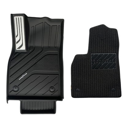 TESLA 2025-2026 MODEL Y Juniper All-Weather Double Layer Injected Molded TPE Odorless Cargo Liners Floormats - 1 SET (3PCS)