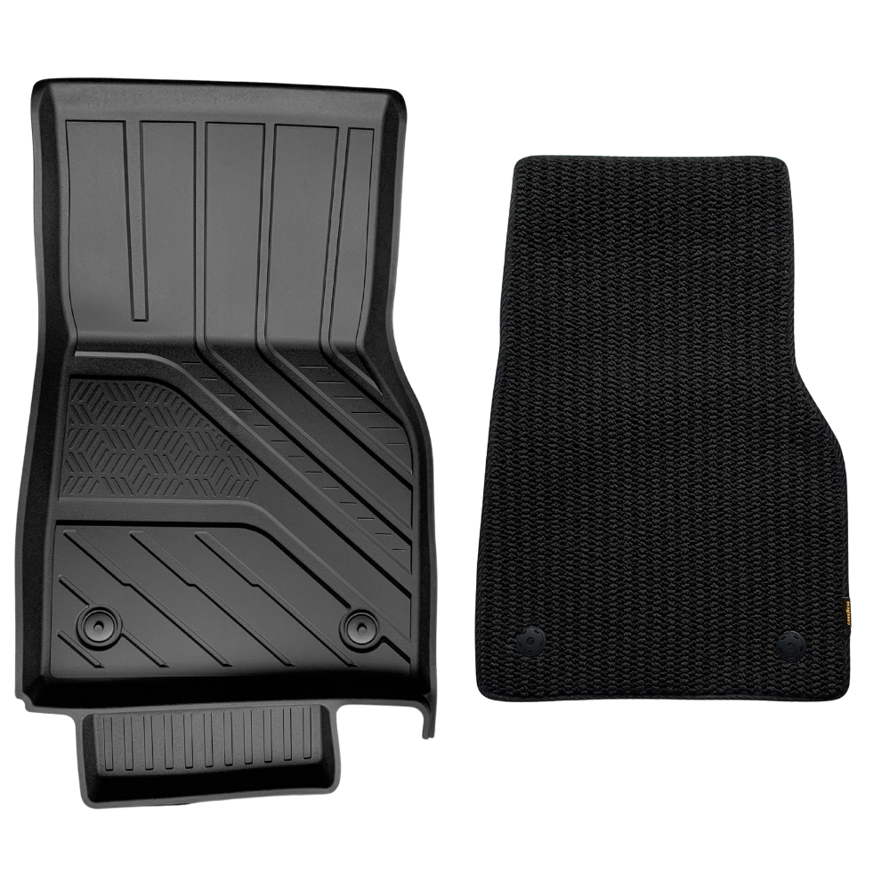 TESLA 2025-2026 MODEL Y Juniper All-Weather Double Layer Injected Molded TPE Odorless Cargo Liners Floormats - 1 SET (3PCS)