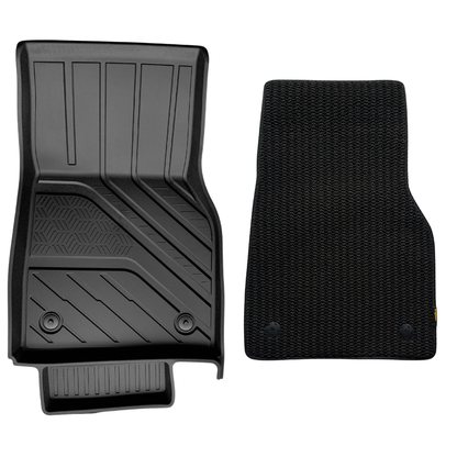 TESLA 2025-2026 MODEL Y Juniper All-Weather Double Layer Injected Molded TPE Odorless Cargo Liners Floormats - 1 SET (3PCS)