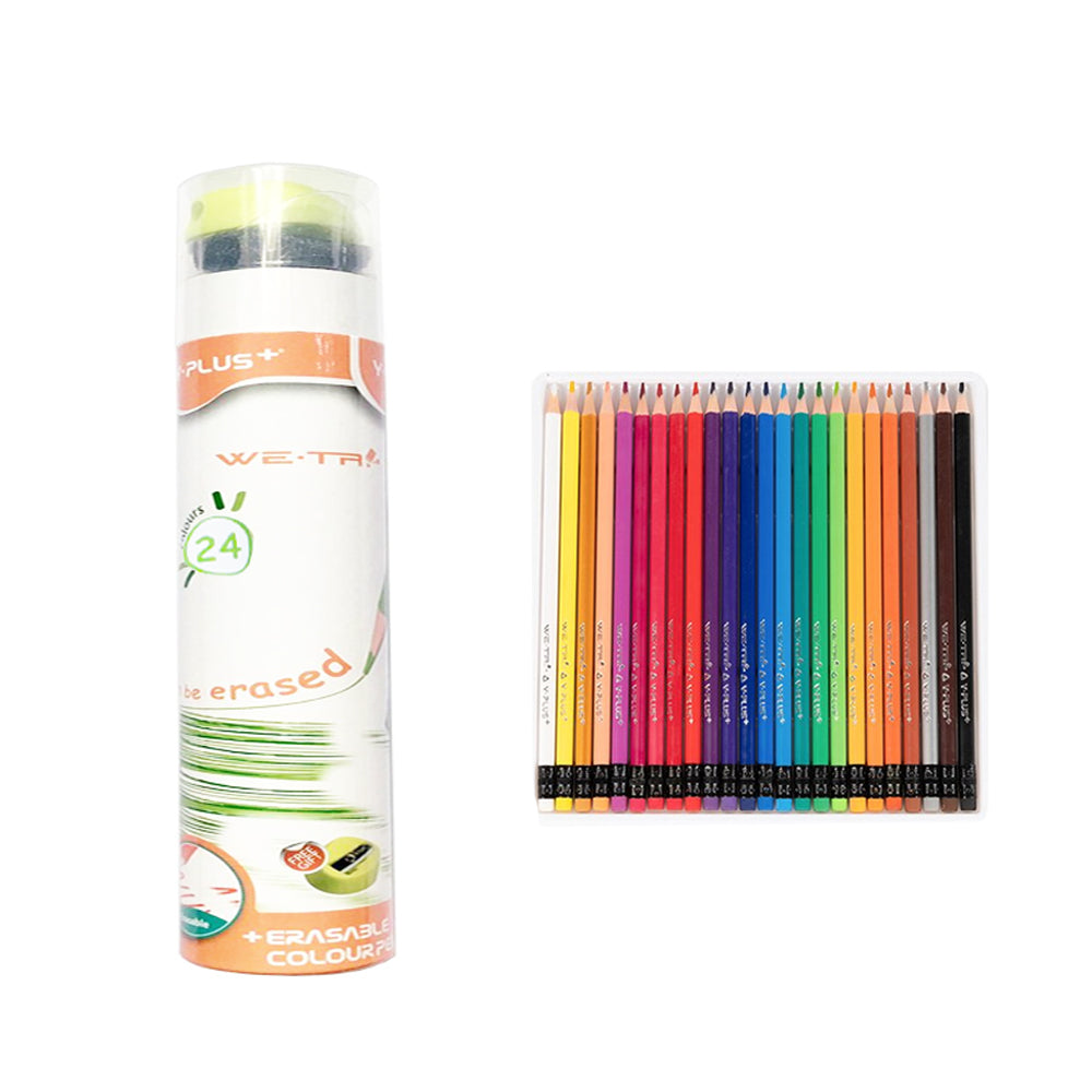 Y-Plus+ WE-TRI Erasable Color Pencil With Sharpener