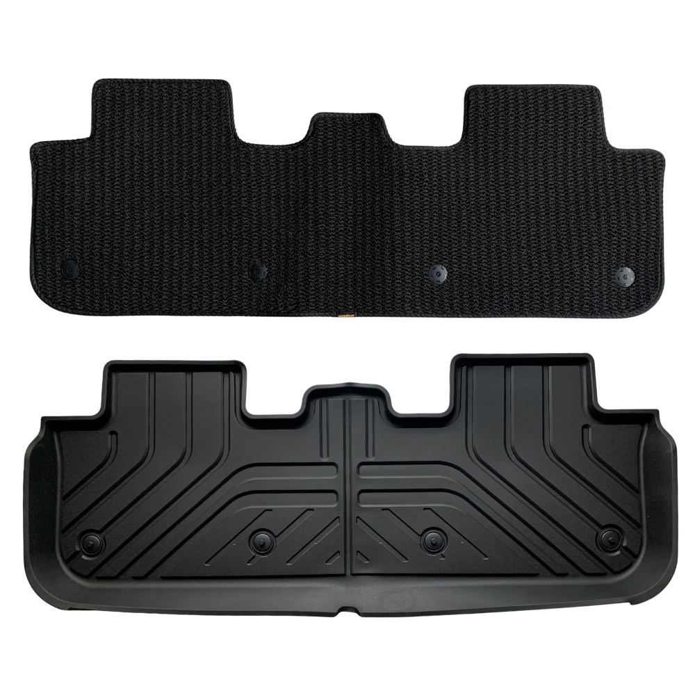 TESLA 2025-2026 MODEL Y Juniper All-Weather Double Layer Injected Molded TPE Odorless Cargo Liners Floormats - 1 SET (3PCS)