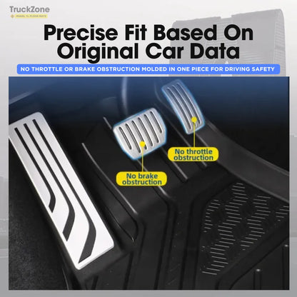 TESLA 2025-2026 MODEL Y Juniper All-Weather Single Layer Injected Molded TPE Odorless Cargo Liners Floor Mats - 1 SET (9PCS)