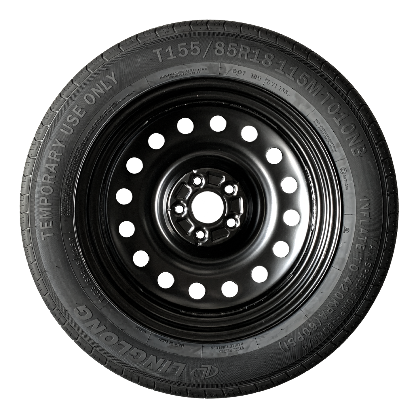 Donut Tire for Tesla Model 3 | Y | YL, 155/85R18 with Heavy Duty Carrying Bag