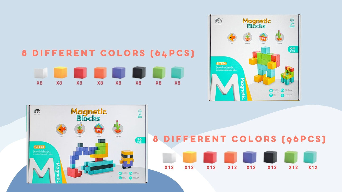 Magnetic Building Blocks Educational Puzzle Toy Color Cubes