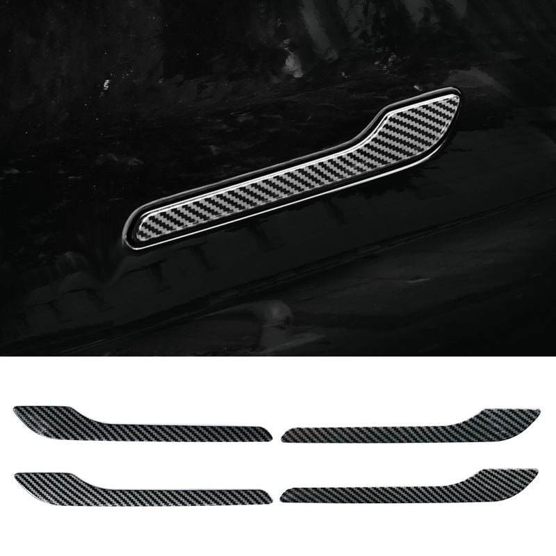 TESLA 2025 Model Y Juniper and Model 3 ABS Adhesive Carbon Fiber Door Handle Sticker