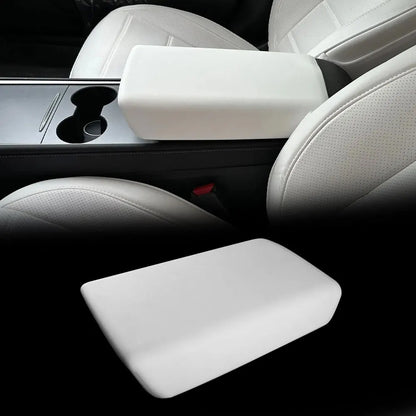 TESLA 2025 Model Y Juniper and Model 3 TPE Armrest Center Console Cover - White