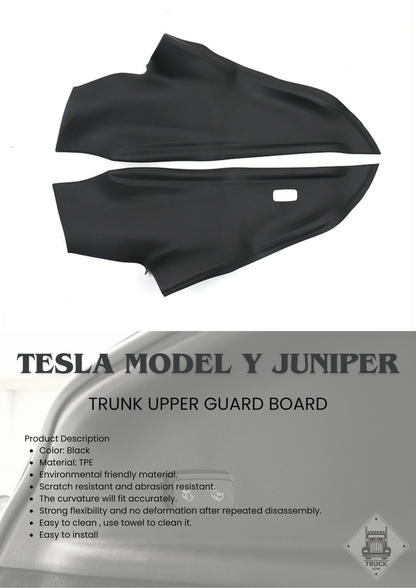 TESLA 2025 Model Y Juniper TPE Interior Upper and Under Guard Board / C-Pillar Guard /Front and Rear Threshold Strip/ Anti-Kick Mat and Scratch Plate / Under Seat Protector / Trunk Sill / Cargo Liners Mats - 9 SETS