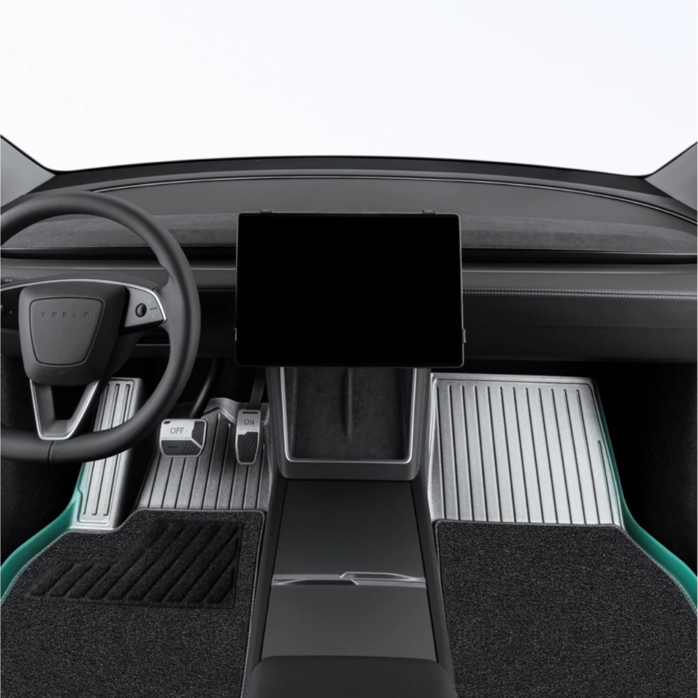 HALOBLK Tesla 2025 Model Y Juniper Waterproof Injected Molded TPE Odorless Cargo Liners Floor Mats - Double Layer
