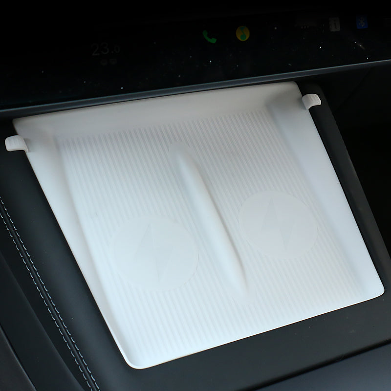 TESLA 2025 Model Y Juniper and Model 3 TPE Charging Silicone Mat - White