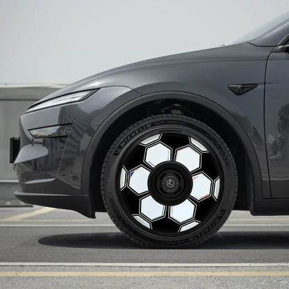 HALODISC 2 Replacement Wheel Covers for Tesla Model Y, Model Y L and Model 3丨19" Football- Black (1 Piece)