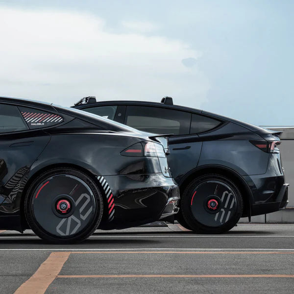 Pre-order (30 Days) HALODISC 2 Wheel Covers for Tesla | Custom Numbers - Black