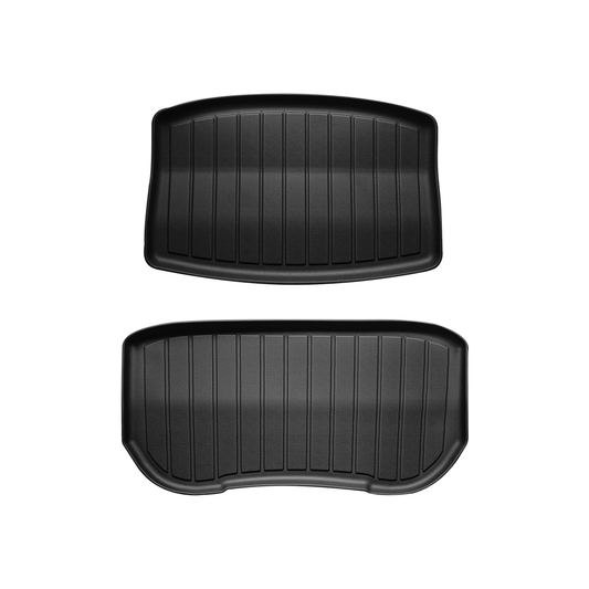 TESLA 2025 Model 3 Waterproof TPE Odorless Cargo Liners - 2PCS (Front & Lower Trunk Storage Mat)