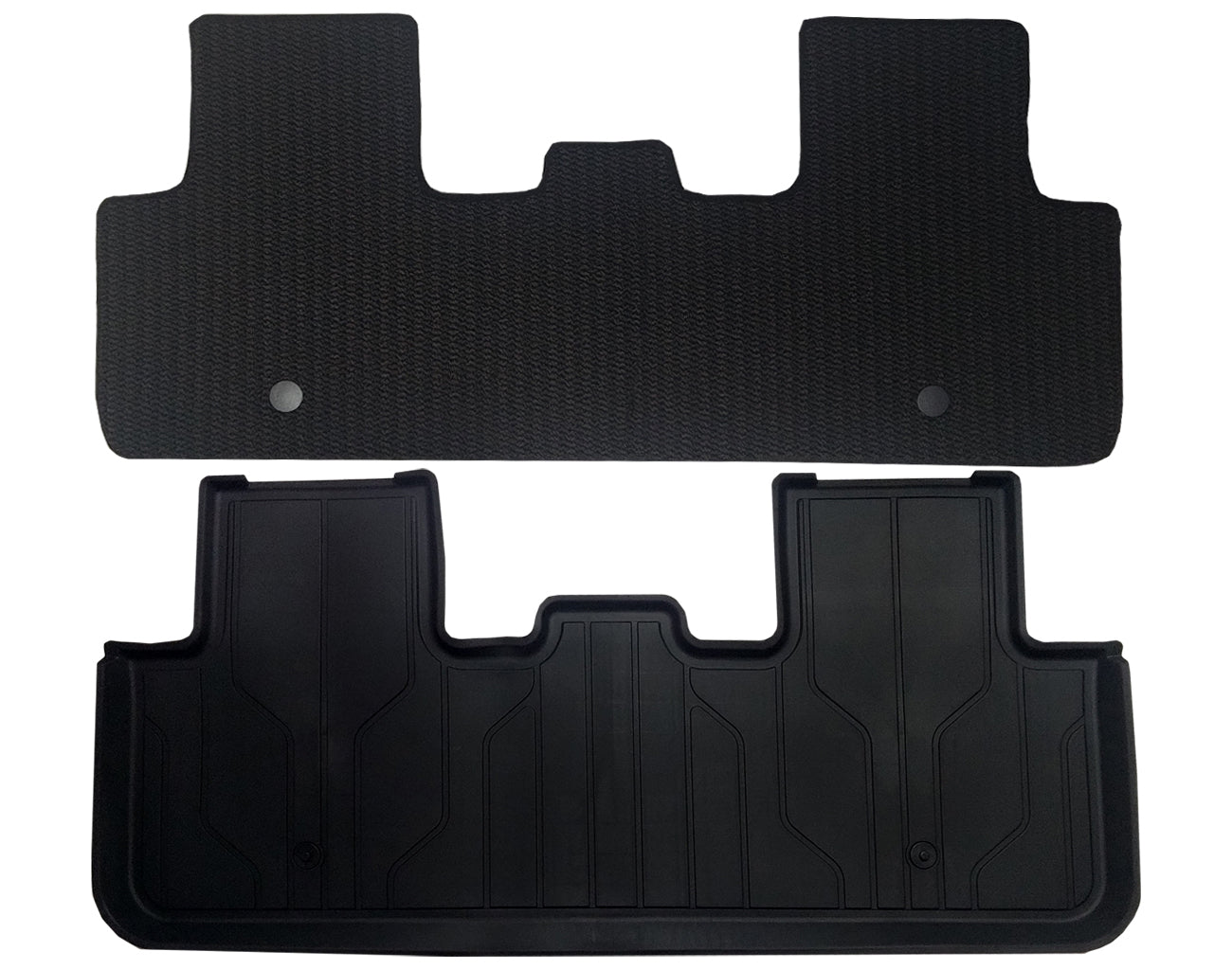 2025 TESLA Model Y Juniper Waterproof TPE Odorless Cargo Liners Floor Double Layer Mats - 1 SET (10PCS)
