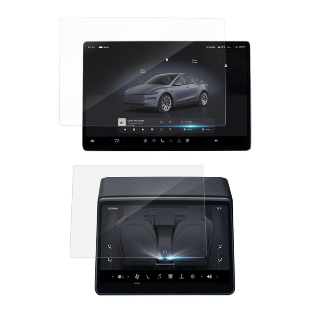HALOBLK 16in Automobile Touch Glass Screen Pro+ Front & Rear (2026 Tesla Model Y Juniper & Model Y L - Clear)