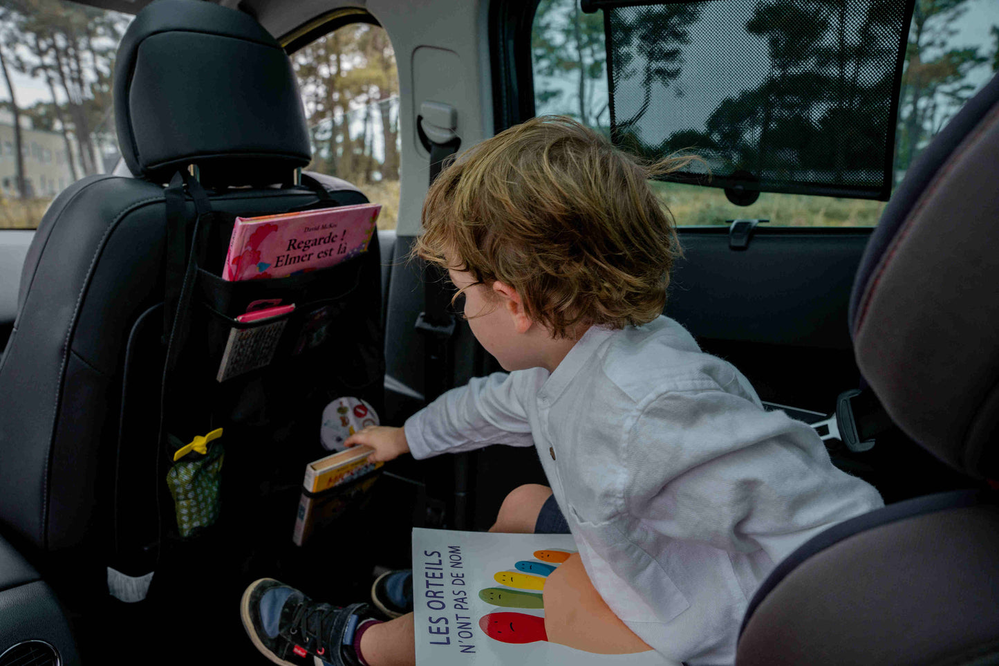 EZIMOOV Travel Plus Eco Designed Car Seat Organizer & Protector