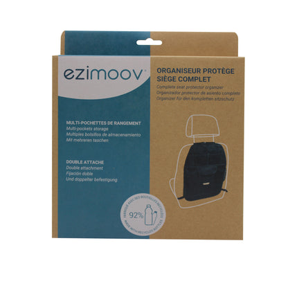 EZIMOOV Travel Plus Eco Designed Car Seat Organizer & Protector