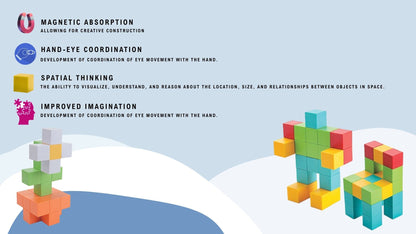 Magnetic Building Blocks Educational Puzzle Toy Color Cubes