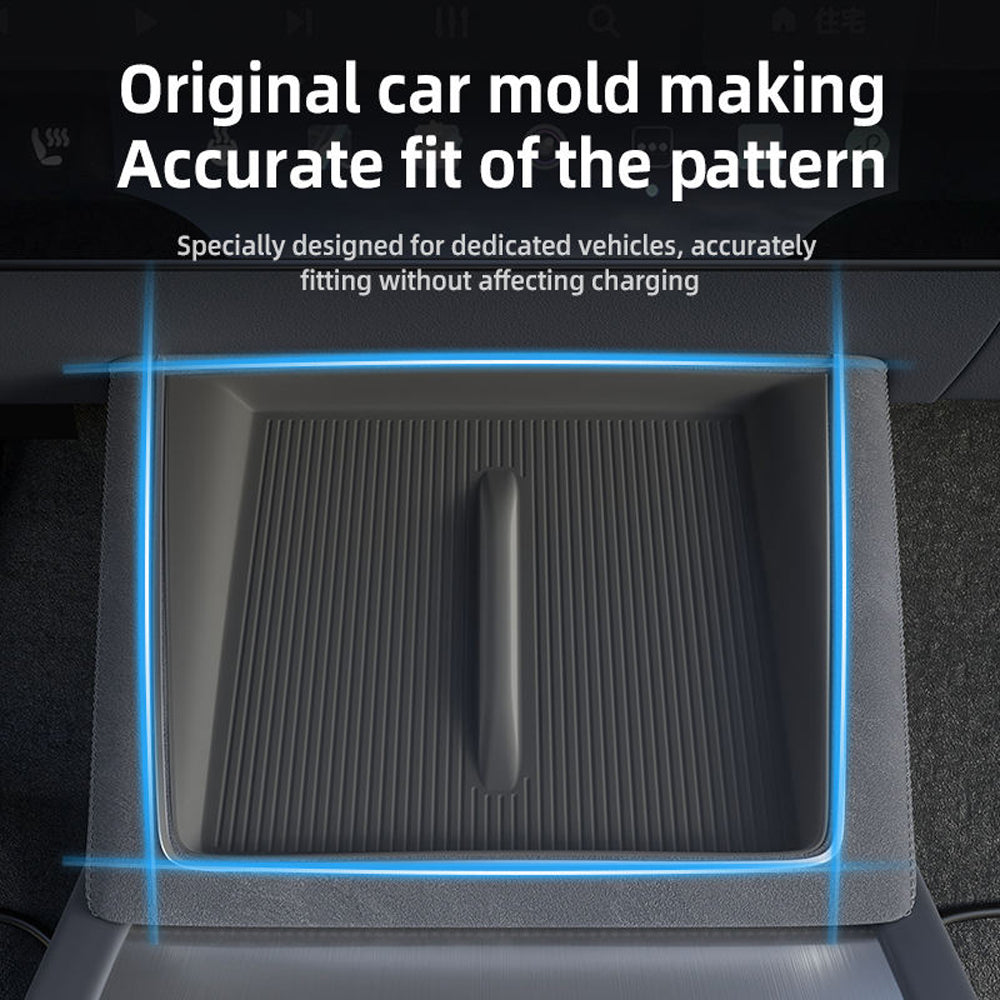 TESLA 2025 Model Y Juniper and Model 3 TPE Charging Silicone Mat - Black