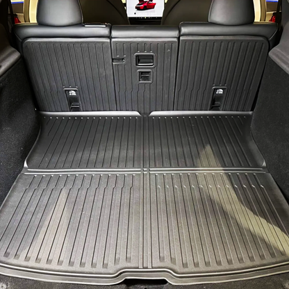 2025 TESLA Model Y Juniper Waterproof TPE Odorless Cargo Liners Floor Mats - Rear Trunk + Back Seat