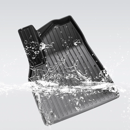 HALOBLK Tesla 2025 Model Y Juniper Waterproof Injected Molded TPE Odorless Cargo Liners Floor Mats - Double Layer