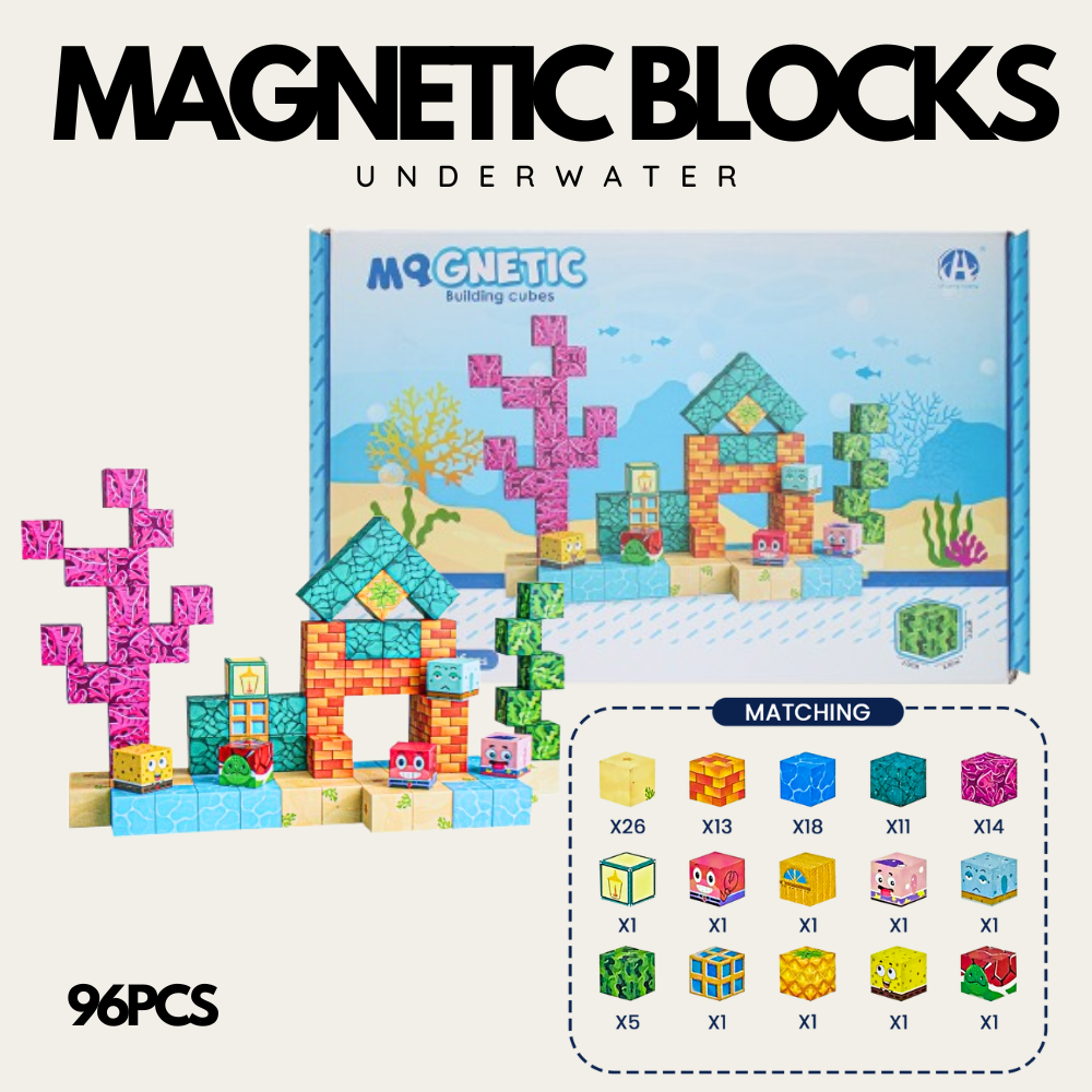 Magnetic Building Blocks Educational Puzzle Toy Underwater Theme