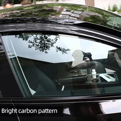 TESLA 2025 Model Y Juniper ABS Adhesive Window Rain Visor- Glossy Carbon Fiber