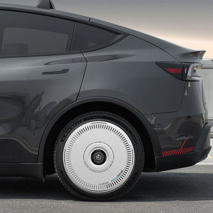 HALODISC 2 Charging (White) | Set of 4 Wheel Covers for Tesla Model Y, Model Y L and Model 3 19" Crossflow Wheel