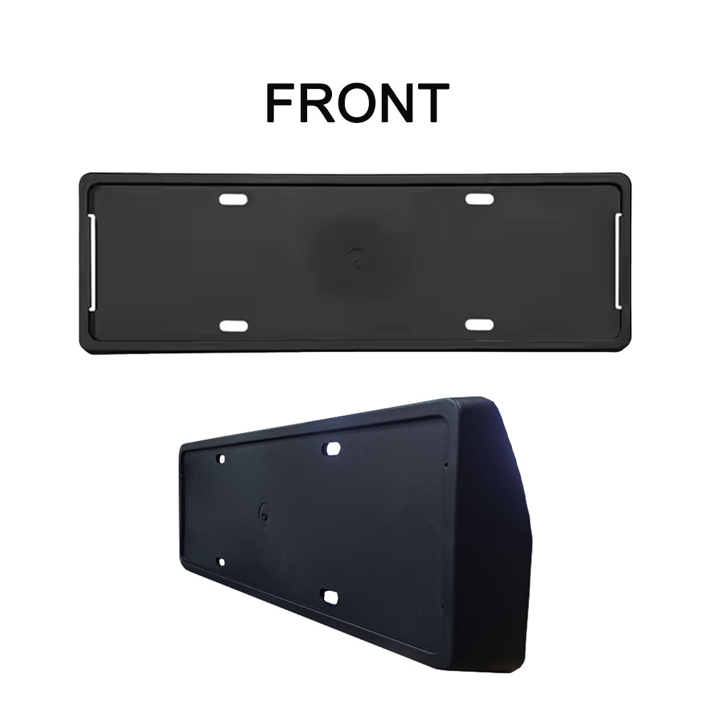 TESLA 2025 Model Y Juniper Scratch Resistant ABS Full Edge Protection License Plate Frame - Matte Black