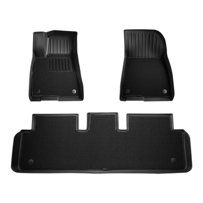 TESLA 2025/2026 Model 3 Waterproof TPE Odorless Cargo Liners with Double Layer Mats - 3PCS (Double Layer)