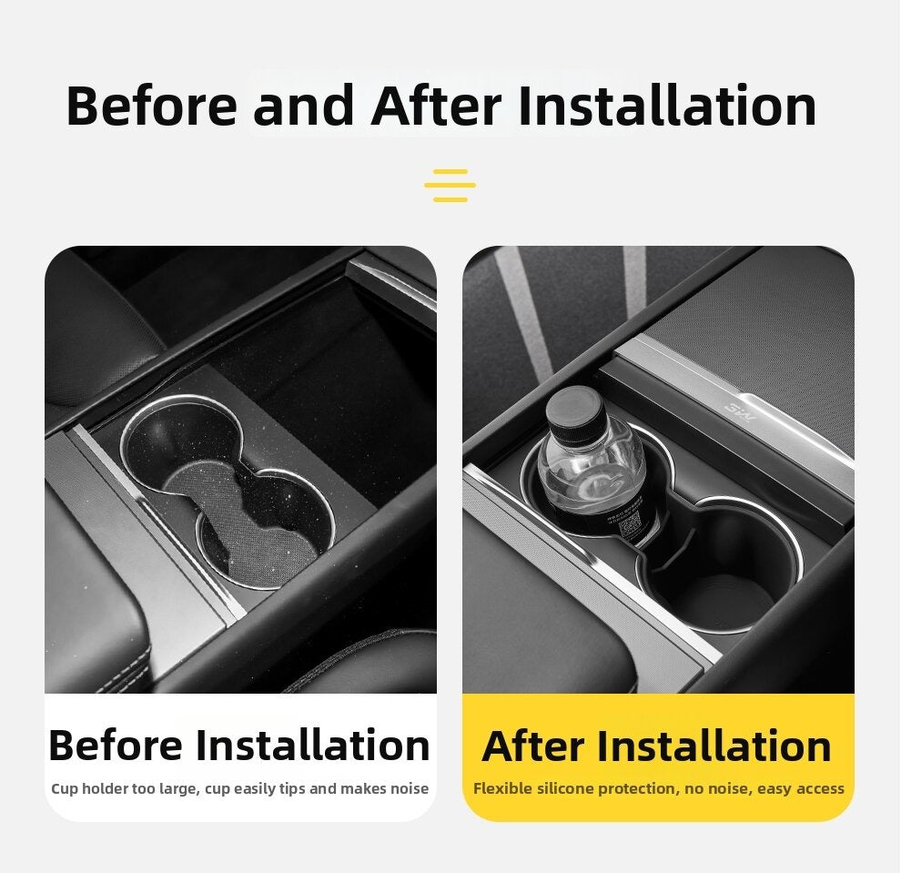 3W TESLA Model 3 | Model Y Juniper | Model YL Anti Slip Shockproof Cup Holder Stabilizer