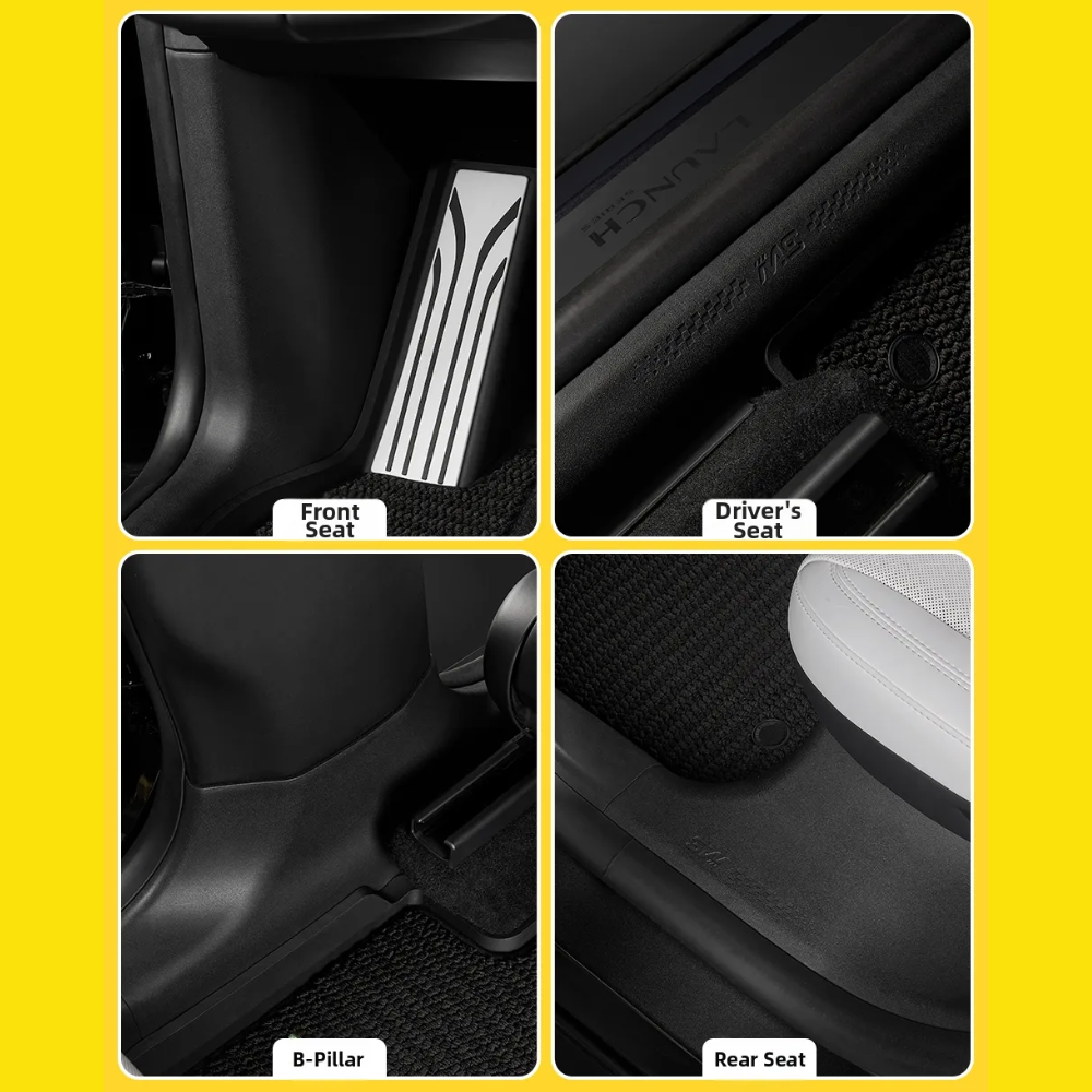 3W Tesla 2025-2026 Model Y Juniper Car Interior Front and Rear Full Door Sill Protection - 1 SET (4PCS)