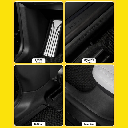 3W Tesla 2025-2026 Model Y Juniper Car Interior Front and Rear Full Door Sill Protection - 1 SET (4PCS)