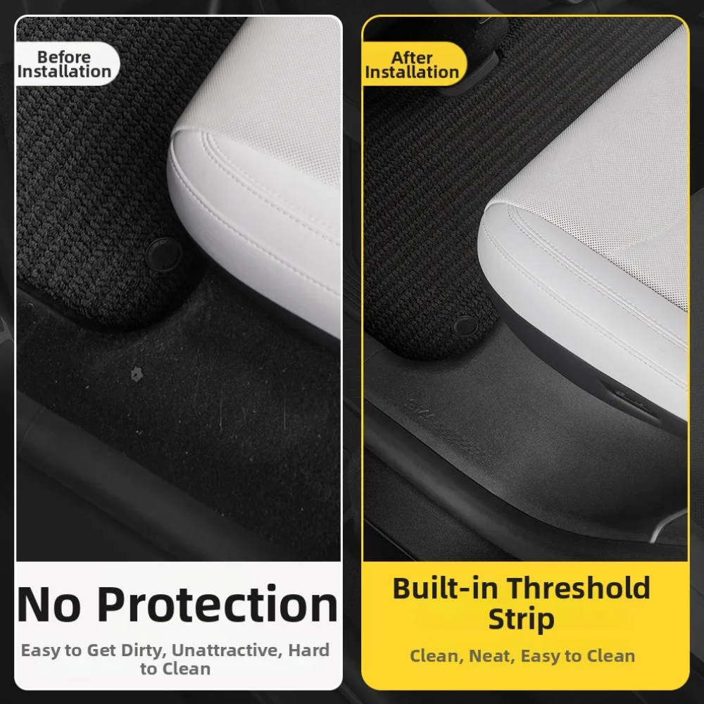 3W Tesla 2025-2026 Model Y Juniper Car Interior Front and Rear Full Door Sill Protection - 1 SET (4PCS)