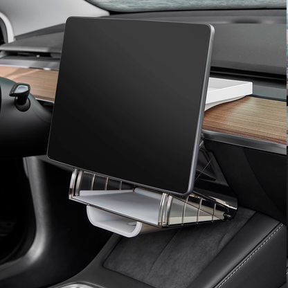 3W TESLA Model Y | Model YL | Model 3 Magnetic Under Screen Stand and Storage (Black/White)