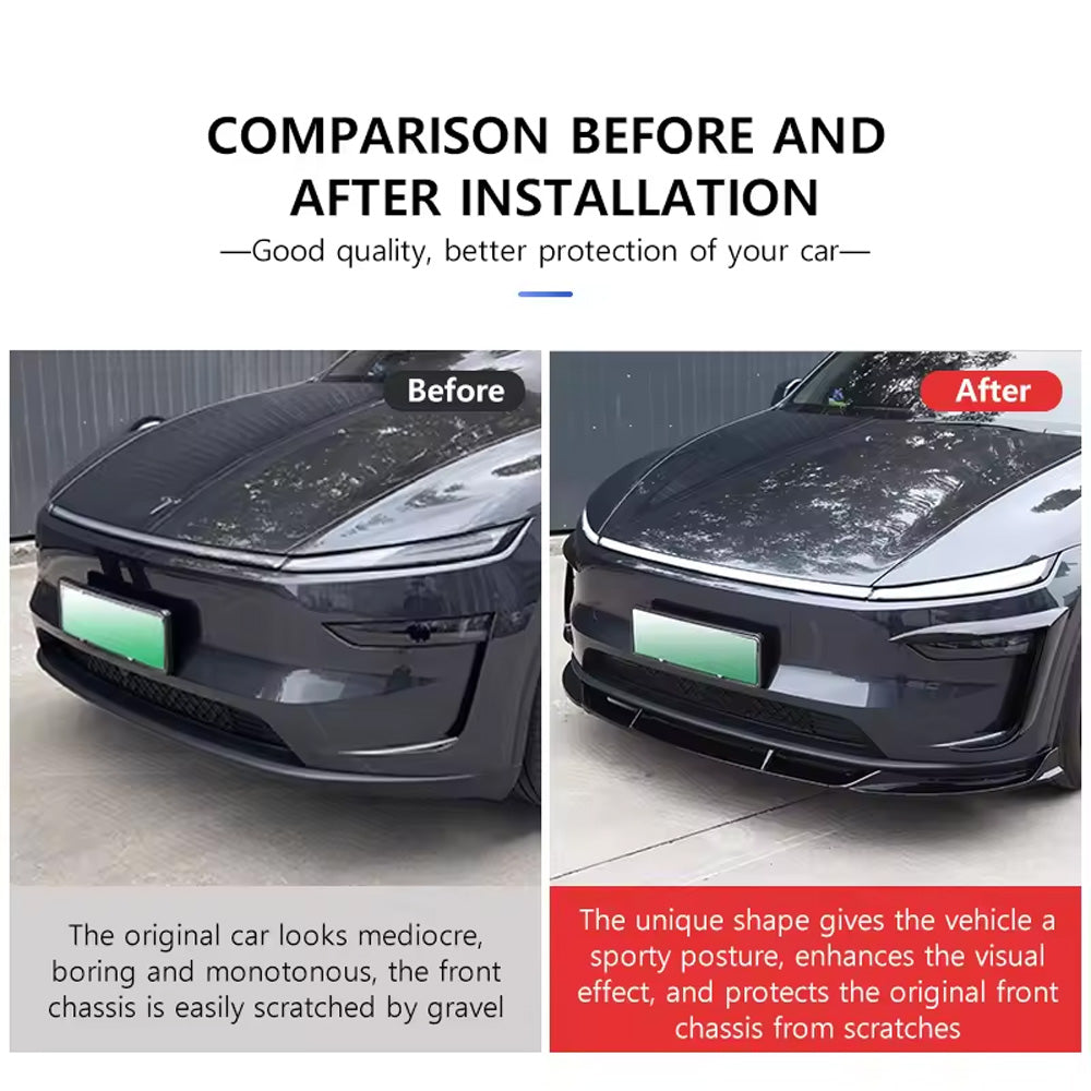 TESLA 2025 Model Y Juniper ABS Anti Scratch Front Lip Splitter