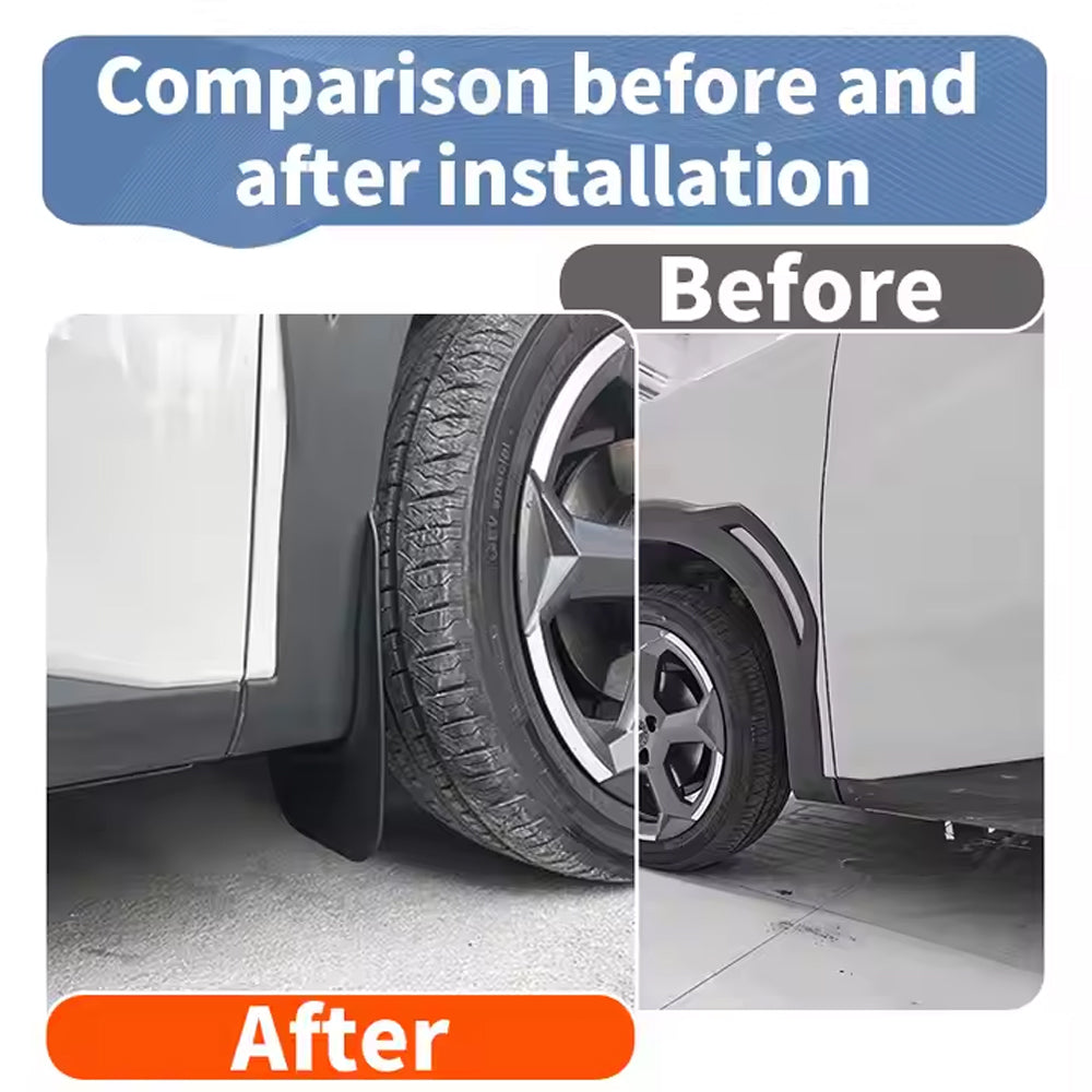 BYD Seagull Front and Rear Scratch Resistant Mudguard 1 Set - BLACK