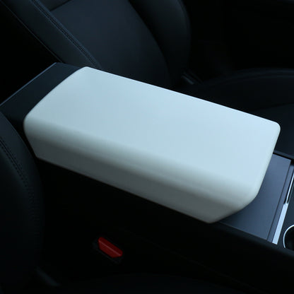 TESLA 2025 Model Y Juniper and Model 3 TPE Armrest Center Console Cover - White
