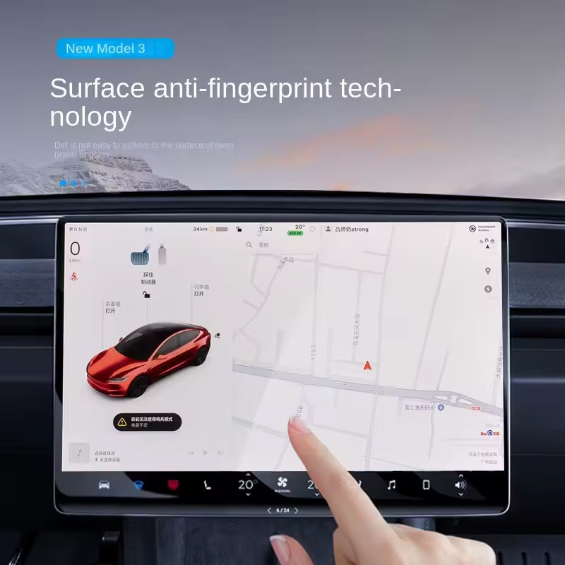TESLA 2025 Model Y and Model 3 Automobile Navigator Touch Display 15.4 Inch Glass Screen Protector Film